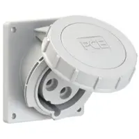 Pce 4232-1 CEE-Anbausteckdose schräg (92x100mm) 32A 3p 1h IP67 42321