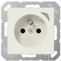 JUNG BTA1521FSE HOME Steckdose Energy, französisch/belgisches System, 16 A 250 V ~, mit Funktionsanzeige, Safety Plus, Serie AS, weiß (ivory)