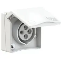 Pce 844-9v CEE-Anbausteckdose Design 16A 4p 9h IP44 (weiß) 8449v