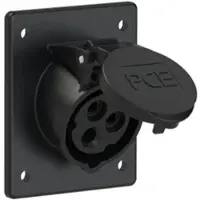 Pce 413-7f8 CEE-Anbausteckdose schräg (80x97mm) 16A 3p 7h IP44/IP54 4137f8