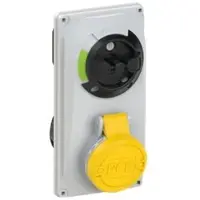 Pce 6013-4 CEE-Steckdose abschaltbar kompakt 16A 3p 4h IP44/IP54 60134