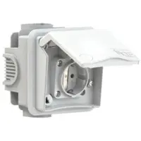 Pce 8830v Schutzkontakt-Unterputzsteckdose inkl. UP-Dose Design IP44 (weiß)