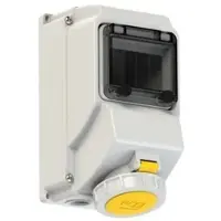 Pce 751523-4 CEE-Wandsteckdose mit Fenster 16A 5p 4h IP67 7515234