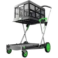 Clax Einkaufstrolley inkl. 45l Klappbox zusammenfaltbar Made in Germany