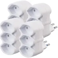 Revolt CH: 4er-Set Dreifach-Steckdosen für Typ J (Schweiz), 230 Volt, 2.300 W