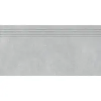 Rako Extra Treppenfliese hellgrau 30x60 cm Relief DCPSR723.1