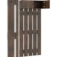 Costway Wandmantelstahl mit 5 Doppelhaken und 2 Türen Schrank, Wandmantelstahl Panel Wandregal