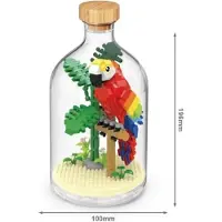 Tinisu Papagei Bausteine Modell Figur Klemmbausteine Flasche Micro-Bricks