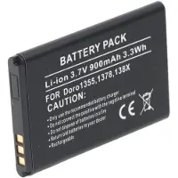 AccuCell Akku passend für Doro 1355, 1378, 138X, Li-ion, 3,7V, 900mAh, 3,3Wh