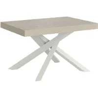 Itamoby Ausziehbarer Tisch 90x120/380 cm, Gestell Volantis kaschmirweiß