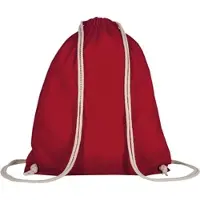 TEXXILLA 10er Pack Turnbeutel - OEKO-TEX 100 zertifiziert | mit robusten Zugbändern | 38x46cm | Jutebeutel | Einkaufstasche | unbedruckt, dunkelrot, 10 Stück