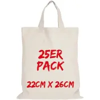 TEXXILLA Apothekertasche Mehrpack mit zwei kurzen Henkeln, Natur, natur