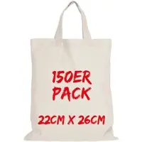 TEXXILLA Apothekertasche Mehrpack mit zwei kurzen Henkeln, Natur, natur