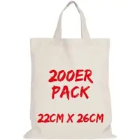 TEXXILLA Apothekertasche Mehrpack mit zwei kurzen Henkeln, Natur, natur
