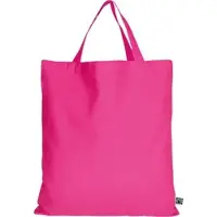 TEXXILLA 10er | 100er | 250er Pack Fairtrade Baumwolltasche - 14 Farben | mit zwei kurzen Henkeln | 38x42cm | Jutebeutel | Einkaufstasche | unbedruckt, pink
