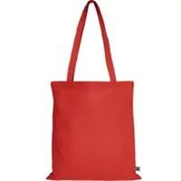 TEXXILLA 10er | 100er | 250er Pack Fairtrade Baumwolltasche - 14 Farben | mit zwei langen Henkeln | 38x42cm | Jutebeutel | Einkaufstasche | unbedruckt, rot