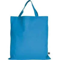 TEXXILLA 10er | 100er | 250er Pack Fairtrade Baumwolltasche - 14 Farben | mit zwei kurzen Henkeln | 38x42cm | Jutebeutel | Einkaufstasche | unbedruckt, hellblau