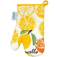Kracht Küchen Textilien Limoncello Baumwoll Kochhandschuh bedruckt 20x30 cm bunt 2er Pack - bunt
