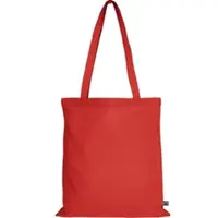 TEXXILLA 10er | 100er | 250er Pack Fairtrade Baumwolltasche - 14 Farben | mit zwei langen Henkeln | 38x42cm | Jutebeutel | Einkaufstasche | unbedruckt, rot
