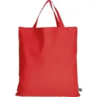 TEXXILLA 10er | 100er | 250er Pack Fairtrade Baumwolltasche - 14 Farben | mit zwei kurzen Henkeln | 38x42cm | Jutebeutel | Einkaufstasche | unbedruckt, rot