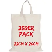 TEXXILLA Apothekertasche Mehrpack mit zwei kurzen Henkeln, Natur, natur