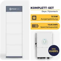 HUSATECH Deye Hybrid-Wechselrichter SUN-15K-SG01HP3-EU-AM2 mit Pylontech Force H2 | Hochvolt-Speichersystem | 3-phasig | 15 kW | 10,65 kWh