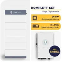 HUSATECH Deye Hybrid-Wechselrichter SUN-20K-SG01HP3-EU-AM2 mit Pylontech Force H3 | Hochvolt-Speichersystem | 3-phasig | 20 kW | 15,4 kWh