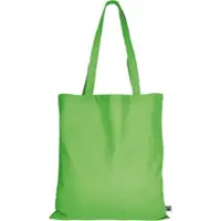 TEXXILLA 10er | 100er | 250er Pack Fairtrade Baumwolltasche - 14 Farben | mit zwei langen Henkeln | 38x42cm | Jutebeutel | Einkaufstasche | unbedruckt, hellgrün