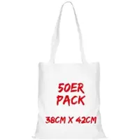 TEXXILLA Baumwolltasche Mehrpack Classic mit zwei langen Henkeln, Weiß, weiß