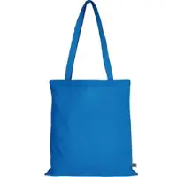TEXXILLA 10er | 100er | 250er Pack Fairtrade Baumwolltasche - 14 Farben | mit zwei langen Henkeln | 38x42cm | Jutebeutel | Einkaufstasche | unbedruckt, hellblau