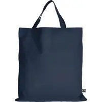 TEXXILLA 10er | 100er | 250er Pack Fairtrade Baumwolltasche - 14 Farben | mit zwei kurzen Henkeln | 38x42cm | Jutebeutel | Einkaufstasche | unbedruckt, dunkelblau