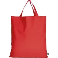 TEXXILLA 10er | 100er | 250er Pack Fairtrade Baumwolltasche - 14 Farben | mit zwei kurzen Henkeln | 38x42cm | Jutebeutel | Einkaufstasche | unbedruckt, rot