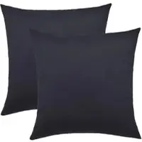 NatureMark Kissenbezug Jersey, schwarz, aus Baumwolle, 80x80 cm, 2 Stück