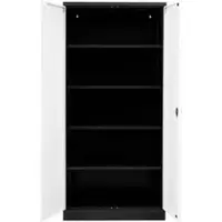G-Office Aktenschrank FLC.192/N, aus Metall, abschließbar, 120 x 195 x 42 cm (B/H/T), weiß / anthrazit