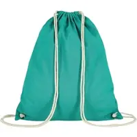 TEXXILLA 10er Pack Turnbeutel - OEKO-TEX 100 zertifiziert | mit robusten Zugbändern | 38x46cm | Jutebeutel | Einkaufstasche | unbedruckt, smaragd, 10 Stück
