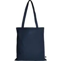 TEXXILLA 10er | 100er | 250er Pack Fairtrade Baumwolltasche - 14 Farben | mit zwei langen Henkeln | 38x42cm | Jutebeutel | Einkaufstasche | unbedruckt, dunkelblau