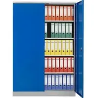 G-Office Aktenschrank FLC/N.192x60, aus Metall, abschließbar, 120 x 195 x 60 cm (B/H/T), blau / lichtgrau