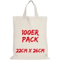 TEXXILLA Apothekertasche Mehrpack mit zwei kurzen Henkeln, Natur, natur