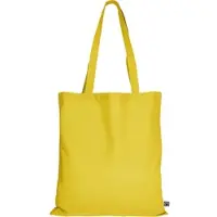 TEXXILLA 10er | 100er | 250er Pack Fairtrade Baumwolltasche - 14 Farben | mit zwei langen Henkeln | 38x42cm | Jutebeutel | Einkaufstasche | unbedruckt, gelb