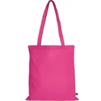 TEXXILLA 10er | 100er | 250er Pack Fairtrade Baumwolltasche - 14 Farben | mit zwei langen Henkeln | 38x42cm | Jutebeutel | Einkaufstasche | unbedruckt, pink