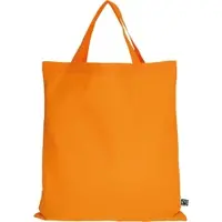 TEXXILLA 10er | 100er | 250er Pack Fairtrade Baumwolltasche - 14 Farben | mit zwei kurzen Henkeln | 38x42cm | Jutebeutel | Einkaufstasche | unbedruckt, mandarin