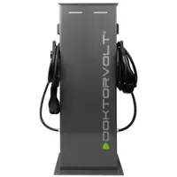 Doktorvolt Ladestation für Elektrofahrzeuge 2x22 kW Zwei Stationen Ladesäule RFID 2x4,5m Ladekabel Typ 2 DV-5169-EV