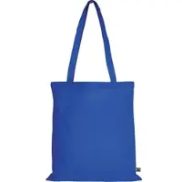 TEXXILLA 10er | 100er | 250er Pack Fairtrade Baumwolltasche - 14 Farben | mit zwei langen Henkeln | 38x42cm | Jutebeutel | Einkaufstasche | unbedruckt, royalblau