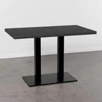 BIG Möbel Bistrotisch 120x80 cm | Marmor Dunkel | Gusseisengestell