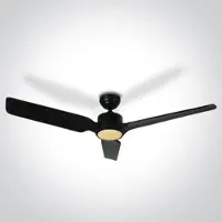 ONE Light LED-Deckenventilator Verano mit Ventilatorblätter aus Holz - Schwarz