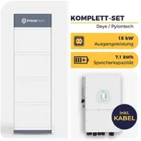 HUSATECH Deye Hybrid-Wechselrichter SUN-15K-SG01HP3-EU-AM2 mit Pylontech Force H2 | Hochvolt-Speichersystem | 3-phasig | 15 kW | 7,1 kWh