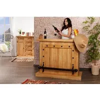 1a Direktimport Original MEXICO Möbel Theke, Barschrank, Bartresen, Hausbar, Landhausstil Massivholz