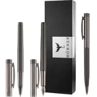 Hörner Schreibset Levio Set 1019KTF, Metall, 3-teilig, Kugelschreiber, Füller und Tintenroller im Etui