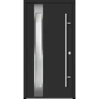 Haustuerenland.de Aluminium Haustür "PALOMA" 68 mm Anthrazit Eisenglimmer DB 703 beidseitig innen öffnend DIN rechts
