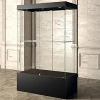 JTI-Vitrine Glasvitrine Museum schwarz 120 x 60 cm